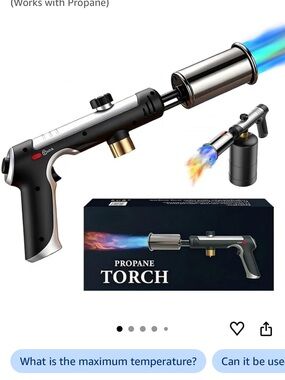 Propane Torch Gun in Black and Silver